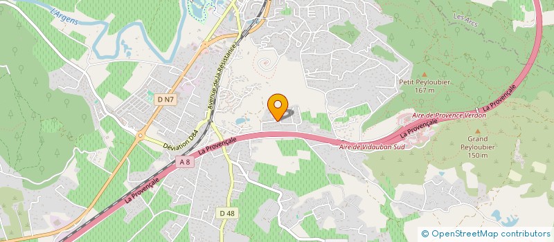 localisation de l'entreprise DELIVERY ART à VIDAUBAN