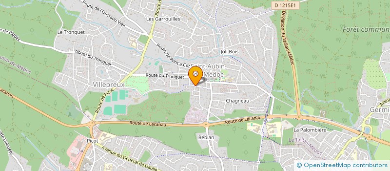 localisation de l'entreprise DELLAIN - PEINTURE ET PLATRERIE  SAINT-AUBIN-DE-MEDOC