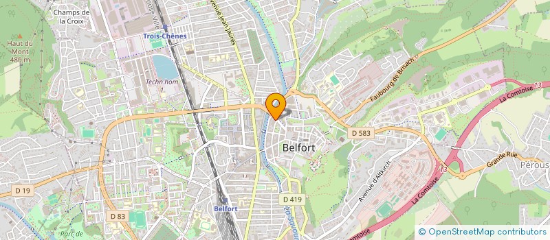 localisation de l'entreprise DELLE CENTRE à BELFORT