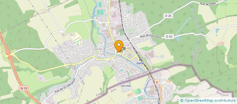 localisation de l'entreprise DELLE FITNESS à DELLE