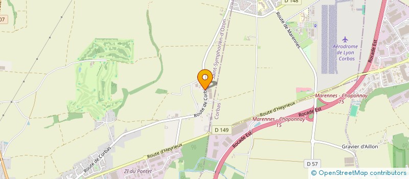 localisation de l'entreprise DELLINUX  SAINT-SYMPHORIEN-D'OZON