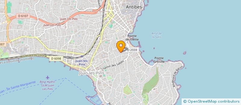 localisation de l'entreprise DELLY à ANTIBES