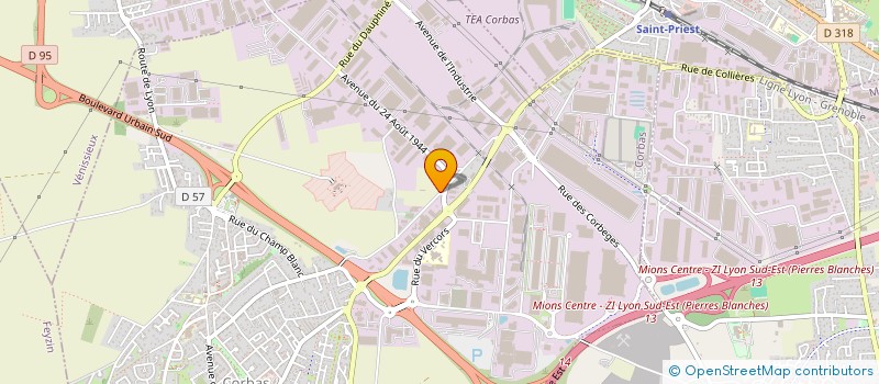 localisation de l'entreprise DELMA à CORBAS