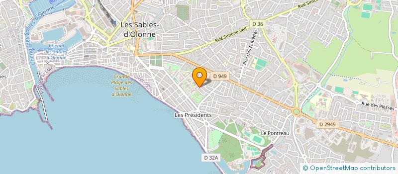 localisation de l'entreprise DELMAR à LES SABLES D'OLONNE