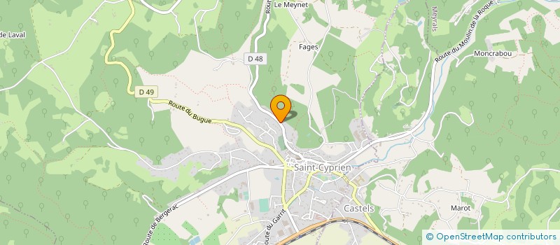 localisation de l'entreprise DELMOND AGRI à VEZAC