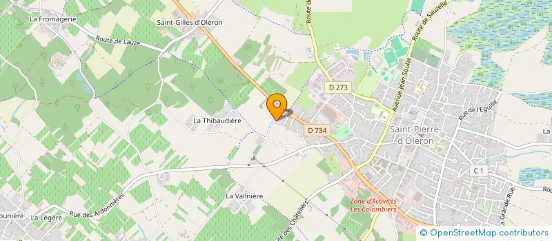 localisation de l'entreprise DELNOT BIO à SAINT-PIERRE-D'OLERON