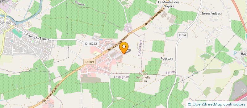 localisation de l'entreprise DELO à COLOMBIERS