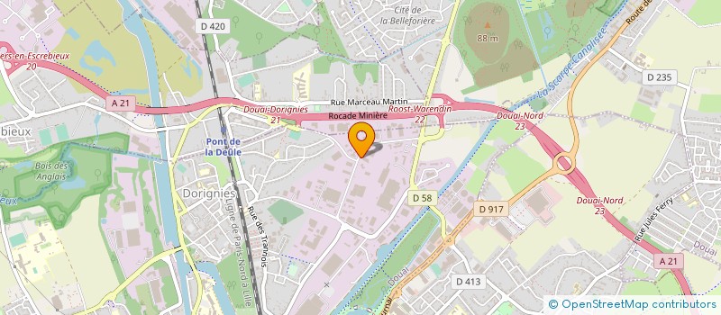 localisation de l'entreprise DELOBELLE à DOUAI