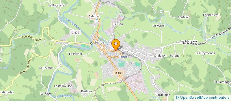 localisation de l'entreprise DELOLME ELECTROMENAGER  TENCE