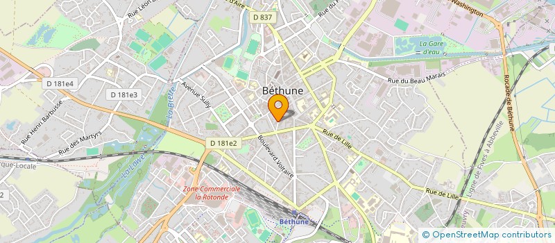 localisation de l'entreprise DELOMEL à BETHUNE