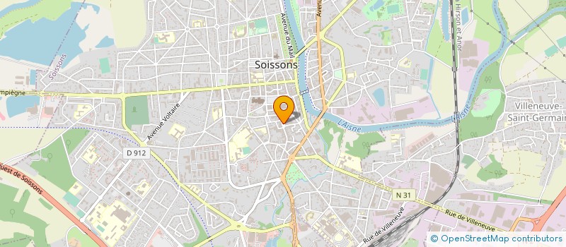 localisation de l'entreprise DELORE à SOISSONS