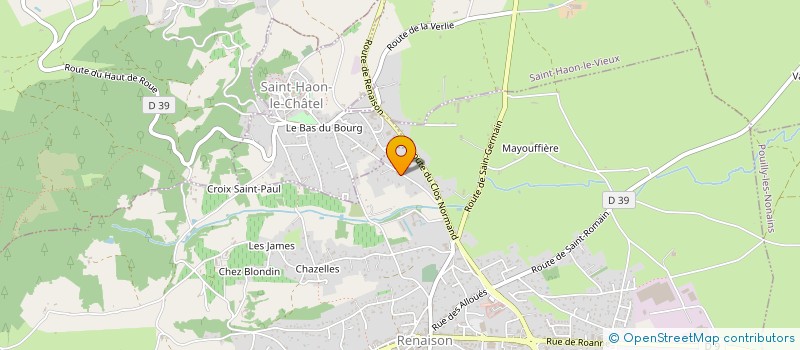 localisation de l'entreprise DELORME  ROANNE