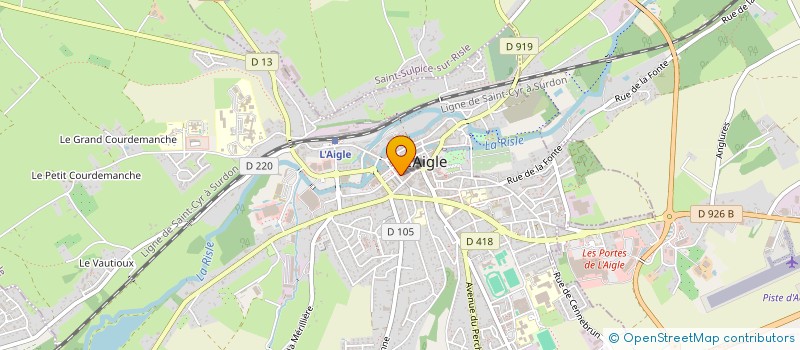 localisation de l'entreprise DELORME INFORMATIQUE à L'AIGLE