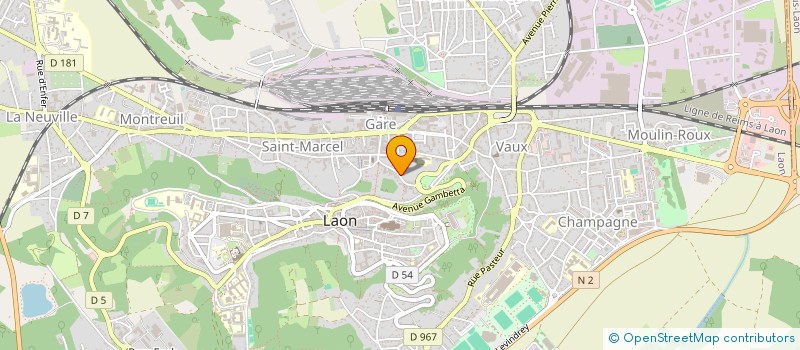 localisation de l'entreprise DELOS à LAON