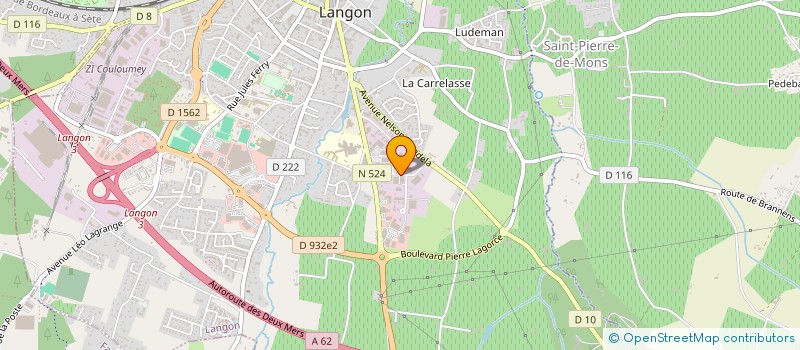 localisation de l'entreprise DELOUBES FRERES à LANGON