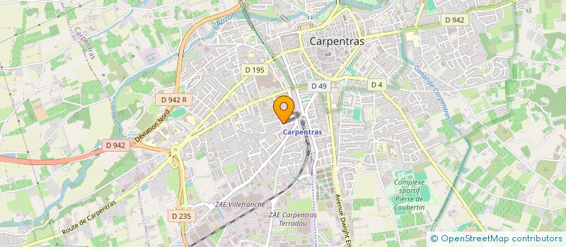 localisation de l'entreprise DELOUX  CARPENTRAS