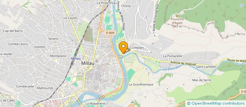 localisation de l'entreprise DELOZEN à MILLAU