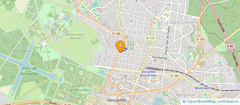 localisation de l'entreprise DELPHA ASSOCIES à VERSAILLES