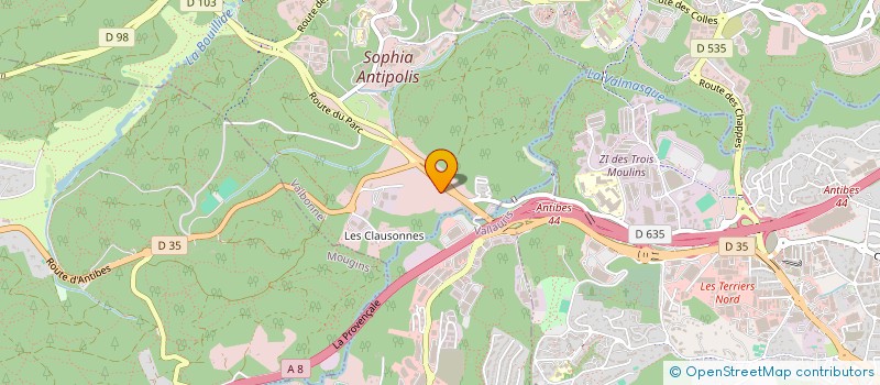 localisation de l'entreprise DELPHAL à VALBONNE