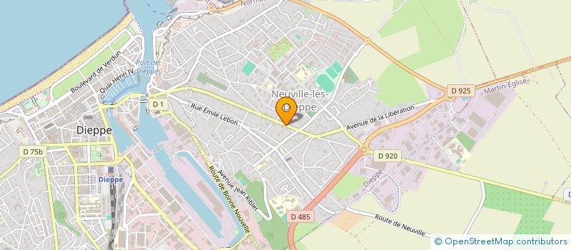 localisation de l'entreprise DELPHINE à DIEPPE