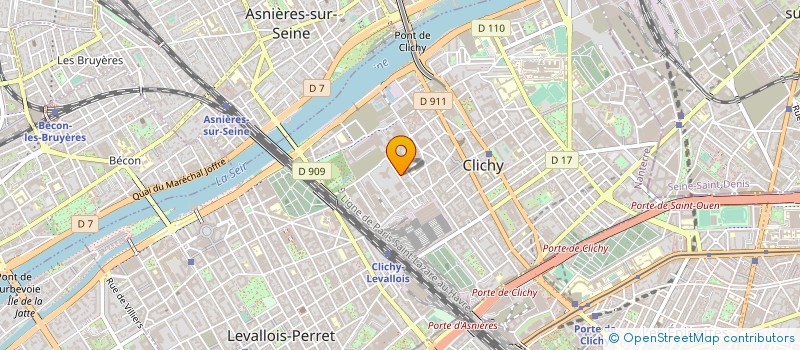 localisation de l'entreprise DELPHINE FRANCOISE COMMUNICATION à CLICHY