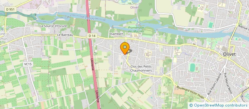 localisation de l'entreprise DELPHIS à OLIVET