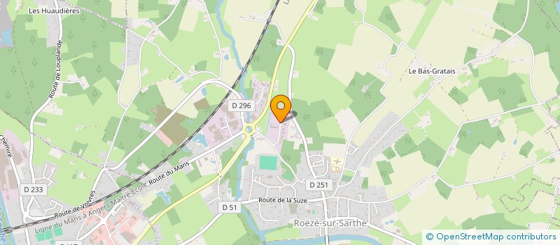 localisation de l'entreprise DELPHITEC à ROEZE-SUR-SARTHE