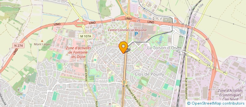 localisation de l'entreprise DELPHYS à DIJON
