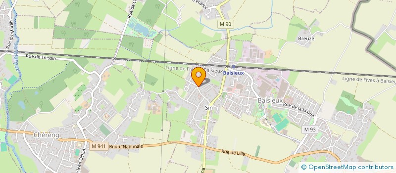 localisation de l'entreprise DELPLANQUE ET CIE SNC à BAISIEUX