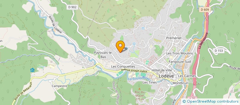 localisation de l'entreprise DELQUATTRO  LODEVE