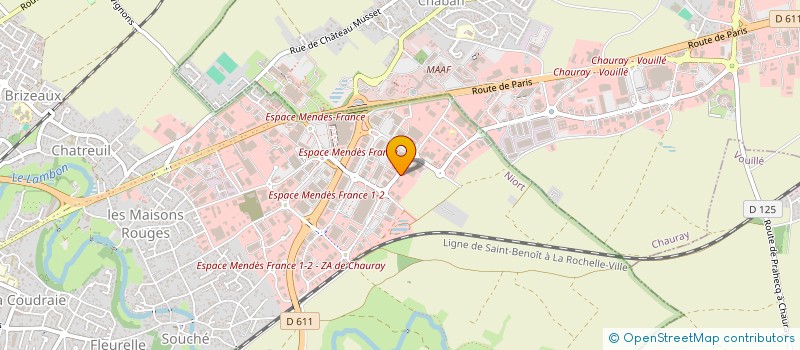 localisation de l'entreprise DELRIEU BERTHELIN à NIORT