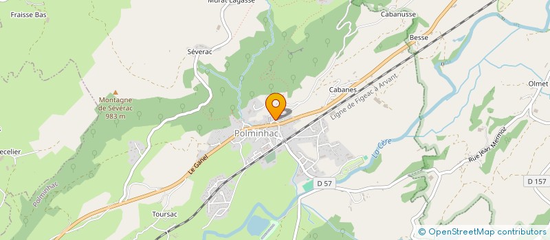 localisation de l'entreprise DELRIEU ENERGIE à POLMINHAC