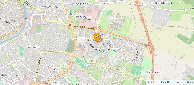 localisation de l'entreprise DELTA 10 à POITIERS