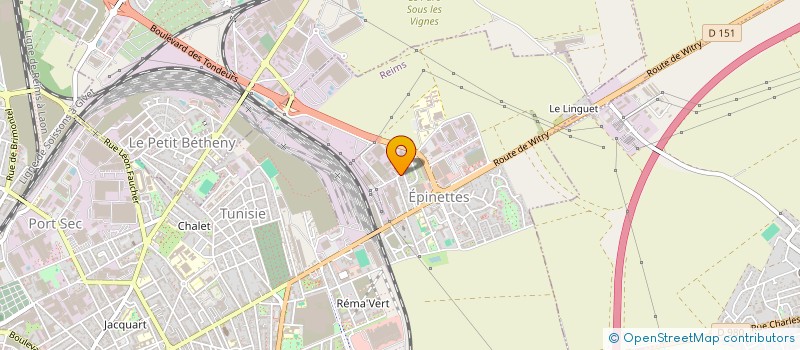 localisation de l'entreprise DELTA BAT  REIMS