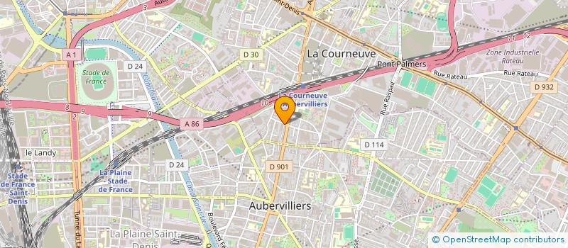 localisation de l'entreprise DELTA COMMUNICATION à LA COURNEUVE