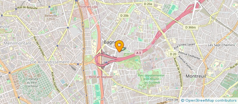localisation de l'entreprise DELTA DECO DESIGN à BAGNOLET