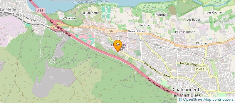 localisation de l'entreprise DELTA DESAMIANTAGE DEMOLITION  CHATEAUNEUF-LES-MARTIGUES