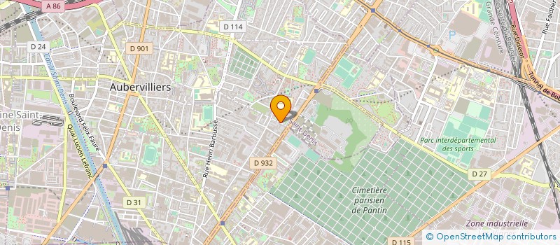 localisation de l'entreprise DELTA DISTRIB  AUBERVILLIERS