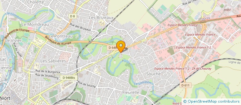 localisation de l'entreprise DELTA ENERGIES à NIORT
