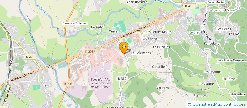 localisation de l'entreprise DELTA HOME  THIERS