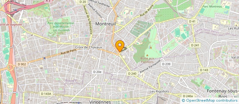 localisation de l'entreprise DELTA IDF à MONTREUIL