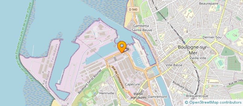 localisation de l'entreprise DELTA MAREE SN à BOULOGNE-SUR-MER