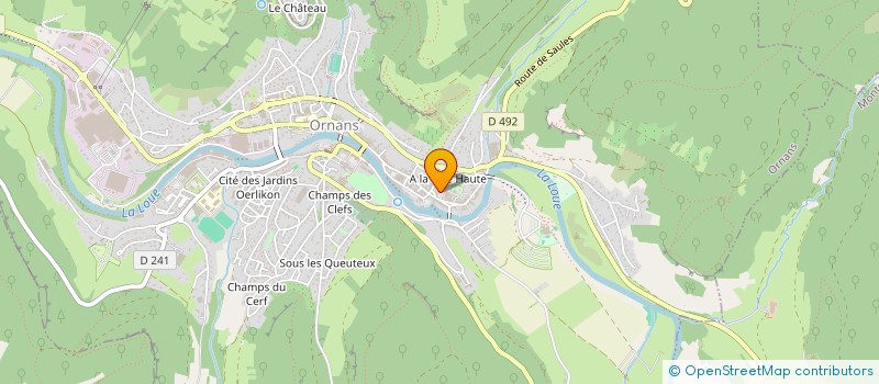 localisation de l'entreprise DELTA P  ORNANS