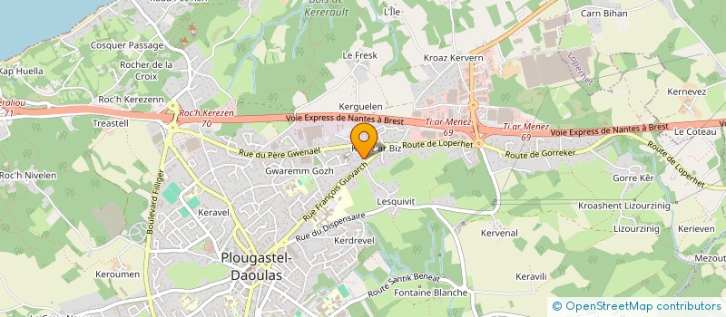 localisation de l'entreprise DELTA P  PLOUGASTEL-DAOULAS