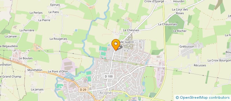 localisation de l'entreprise DELTA PEINTURE  ACIGNE