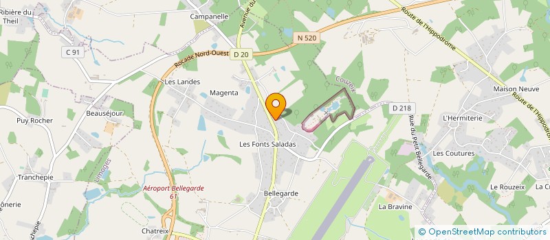 localisation de l'entreprise DELTA SERVICES à LIMOGES