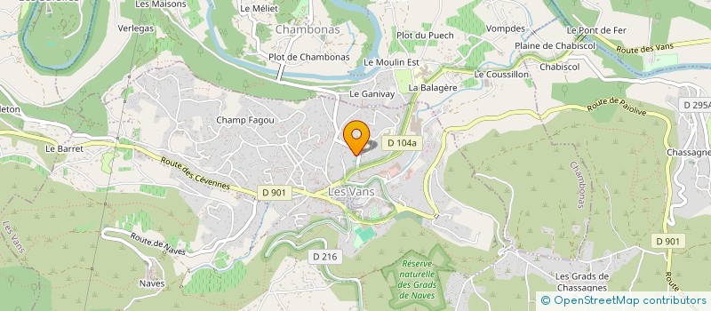 localisation de l'entreprise DELTA SERVICES  LES VANS