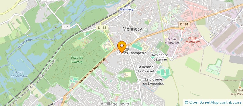 localisation de l'entreprise DELTA T à MENNECY