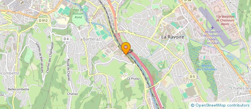 localisation de l'entreprise DELTA T P SERVICES à LA RAVOIRE