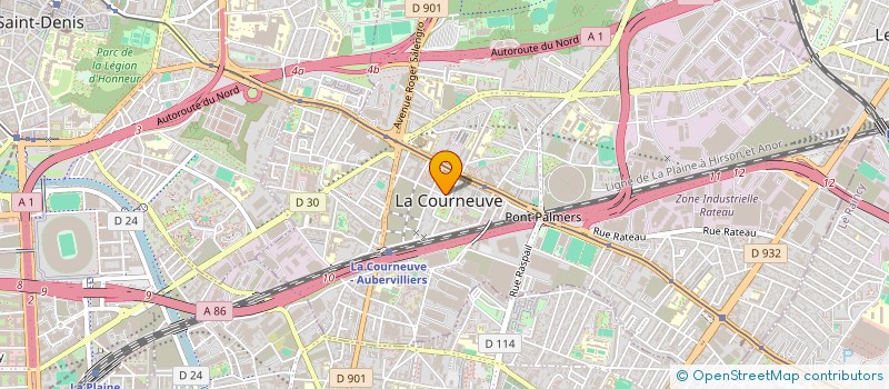 localisation de l'entreprise DELTA TAXI à LA COURNEUVE